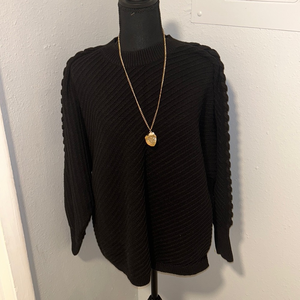 Cotton braided sweater